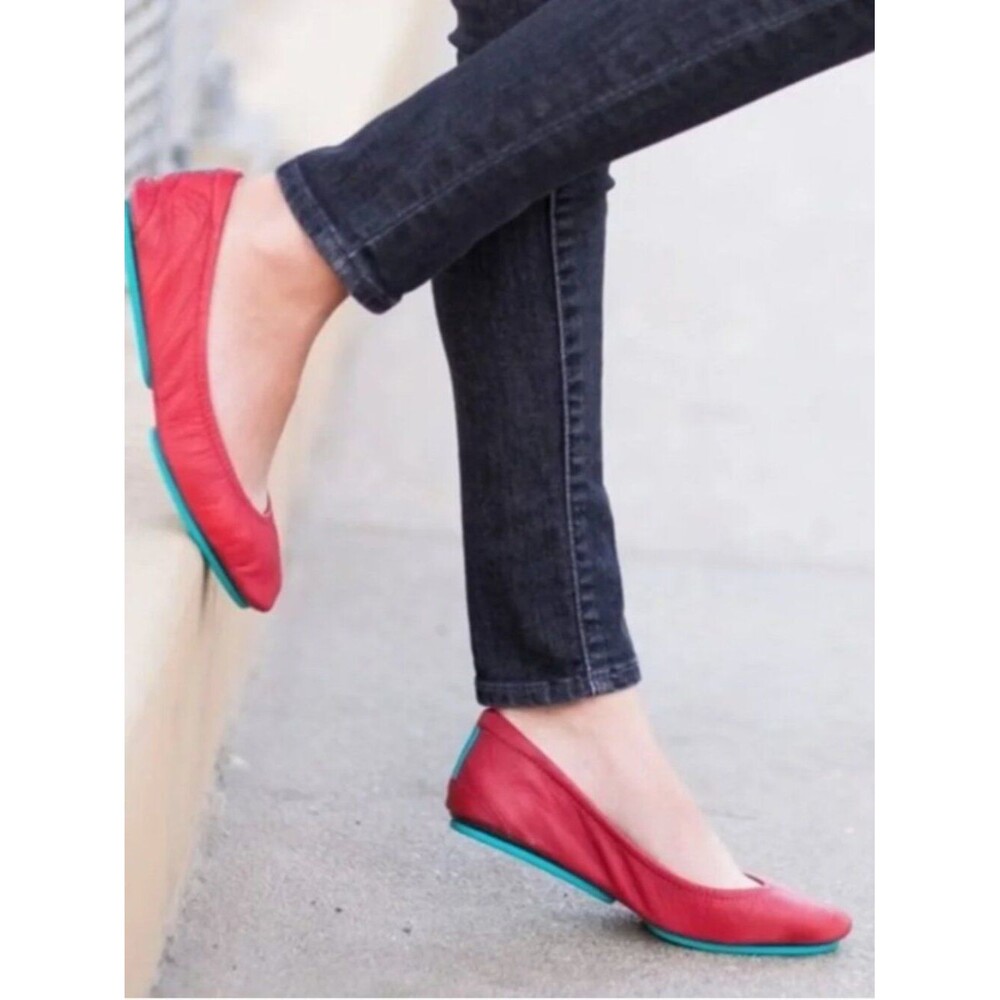 Tieks by Gavriell Cardinal Tomato / Poppy Red Shoes Sz 8 Ballets Travel Comfy